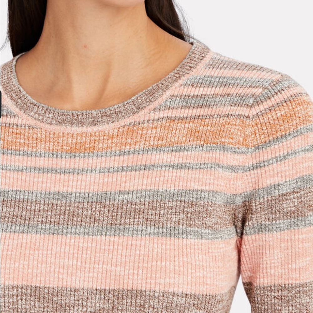 🎉HP🎉NWOT INTERMIX
Sloan Striped Rib Knit Mini Dress S - Picture 3 of 5
